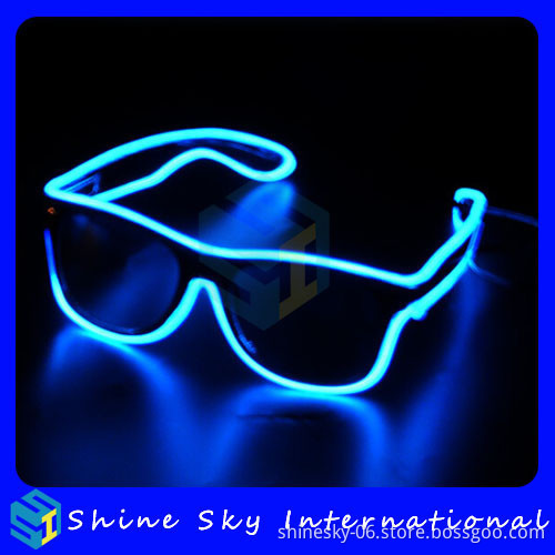 Fashion Design Hot Sell Led EL Wire Glasses Shutter Shade Frame